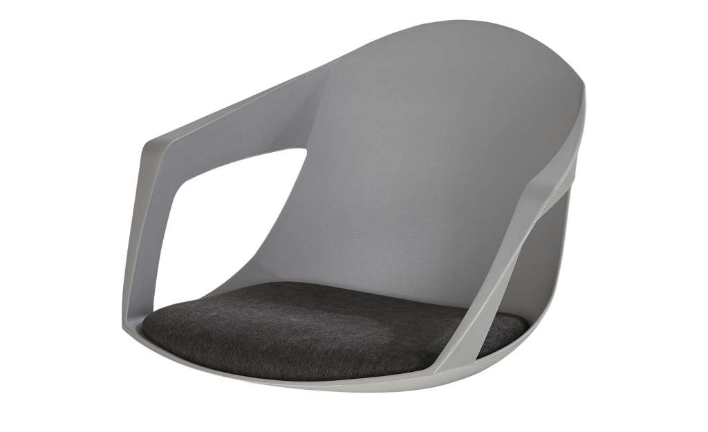 Sitzschale   Baldwin ¦ grau ¦ Kunststoff, Stoff (100% Polyester) ¦ Maße (cm): B: 48,5 H: 38,5 T: 48,5 Sonstiges Zubehör - Höffner