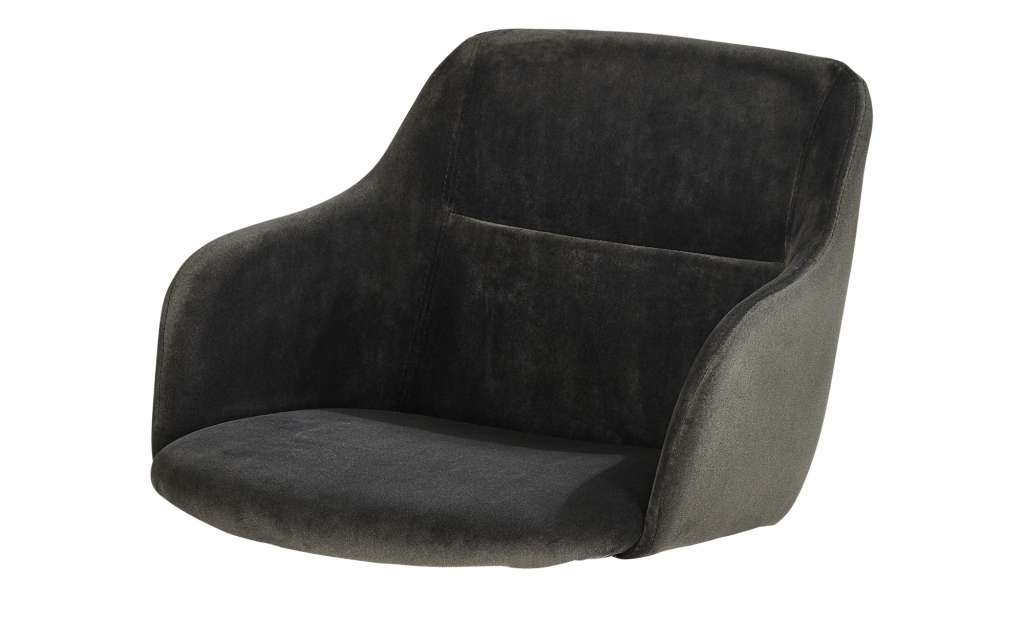 Sitzschale   Baldwin ¦ grau ¦ Kunststoff, Stoff (100% Polyester) ¦ Maße (cm): B: 54 H: 40 T: 57 Sonstiges Zubehör - Höffner