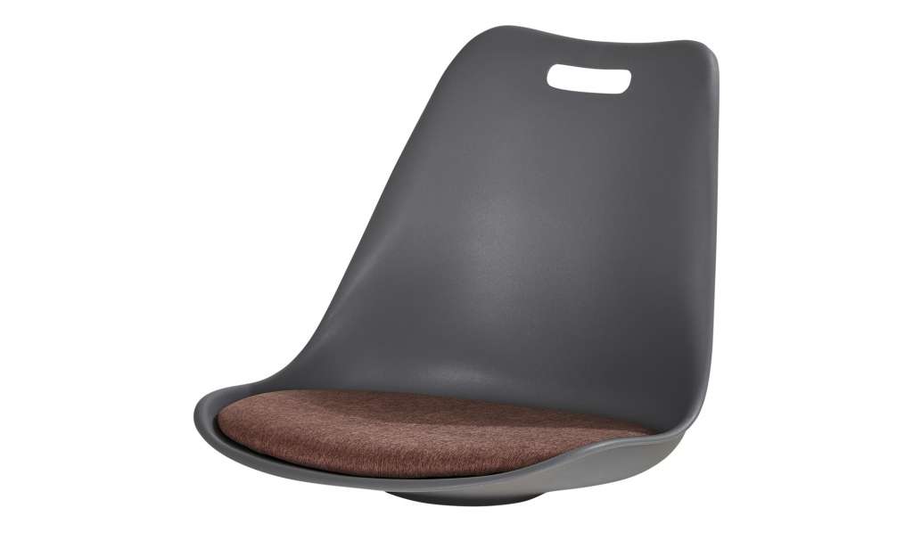 Sitzschale   Baldwin ¦ grau ¦ Kunststoff, Stoff (100% Polyester) ¦ Maße (cm): B: 48,5 H: 45 T: 54 Sonstiges Zubehör - Höffner