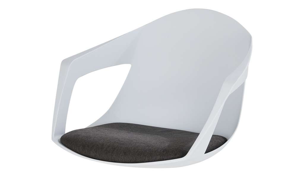 Sitzschale   Baldwin ¦ weiß ¦ Kunststoff, Stoff (100% Polyester) ¦ Maße (cm): B: 48,5 H: 38,5 T: 48,5 Sonstiges Zubehör - Höffner