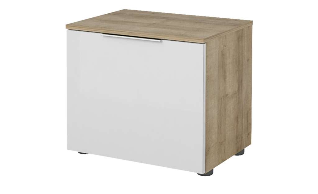 Garderobenbank  Vitreo ¦ weiß ¦ Maße (cm): B: 52,6 H: 46,4 T: 40 Garderoben & Kleiderstangen > Garderobenbänke & Schuhbänke - Höffner