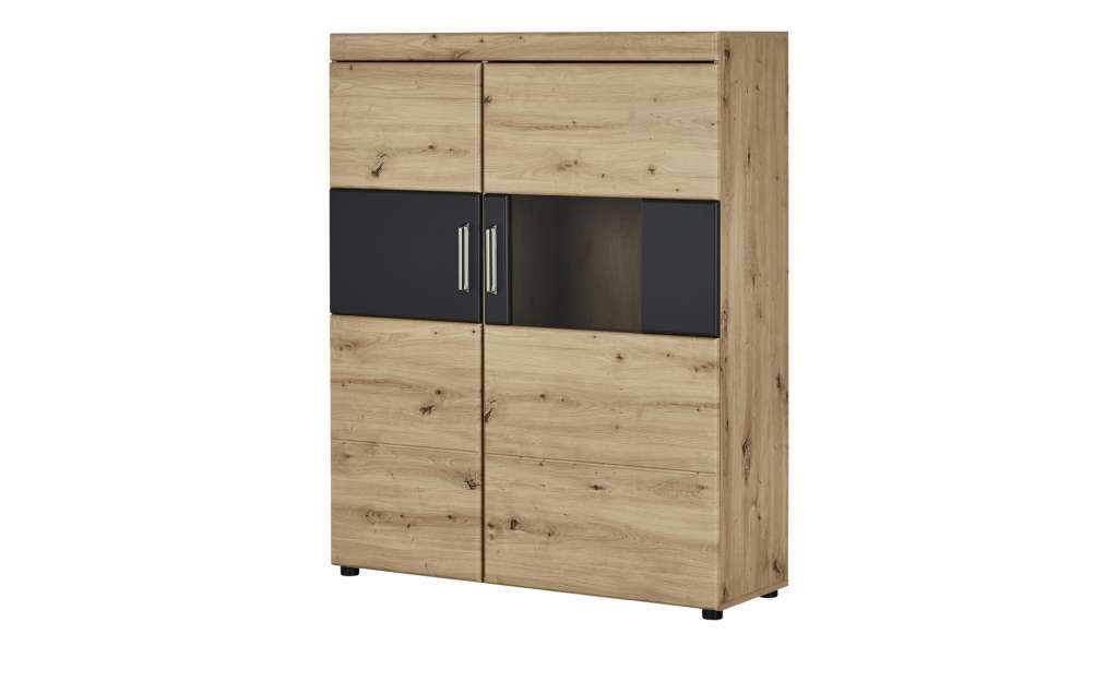 Vitrine  Parma ¦ holzfarben ¦ Maße (cm): B: 109,3 H: 136,1 T: 37,1 Kommoden & Sideboards > Vitrinen - Höffner