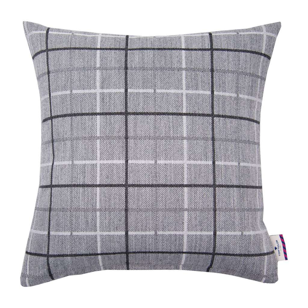 home24 Kissenbezug T-Grey Wool Check