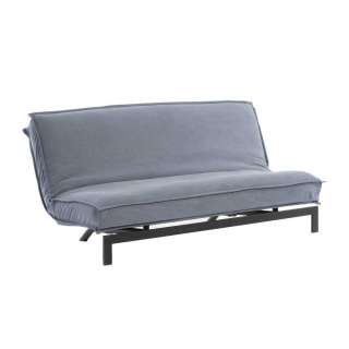 Klappcouch in Blau und Schwarz Schlaffunktion
