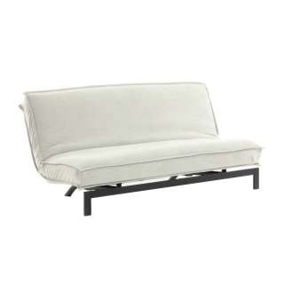 Schlafsofa in Weiß und Schwarz 195 cm breit