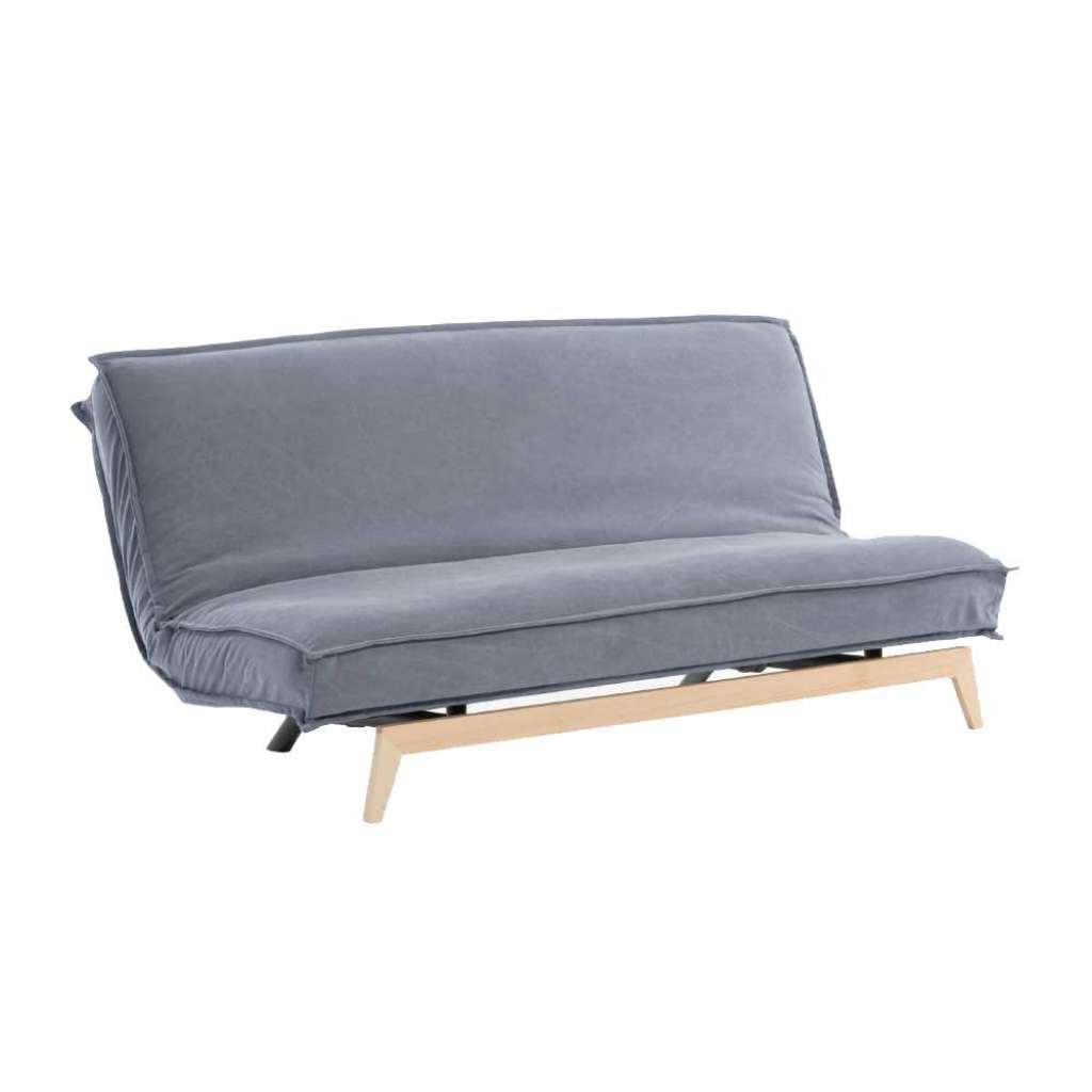 Schlafsofa in Blau und Buchefarben 195 cm breit