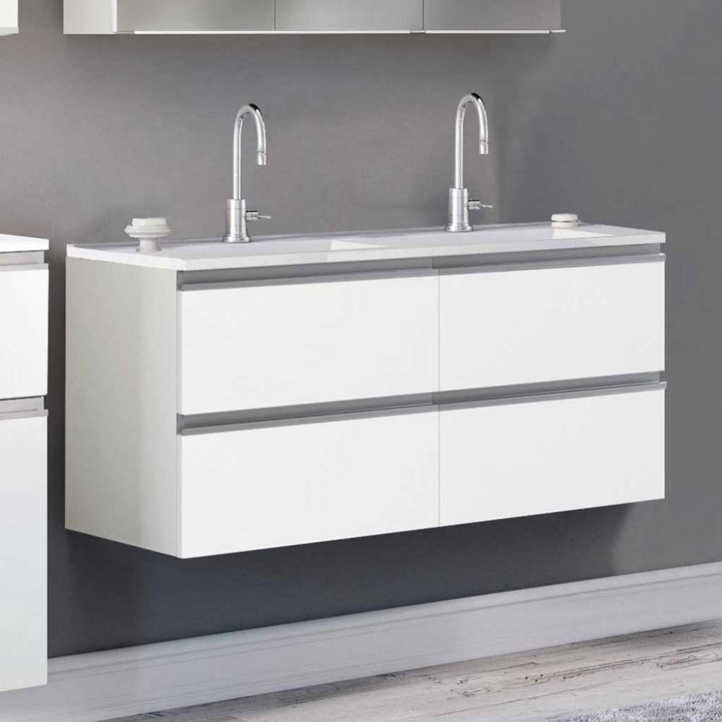 Waschtisch in Weiß vier Schubladen