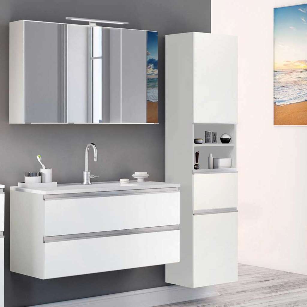 Badezimmer Set in Weiß Made in Germany (3-teilig)