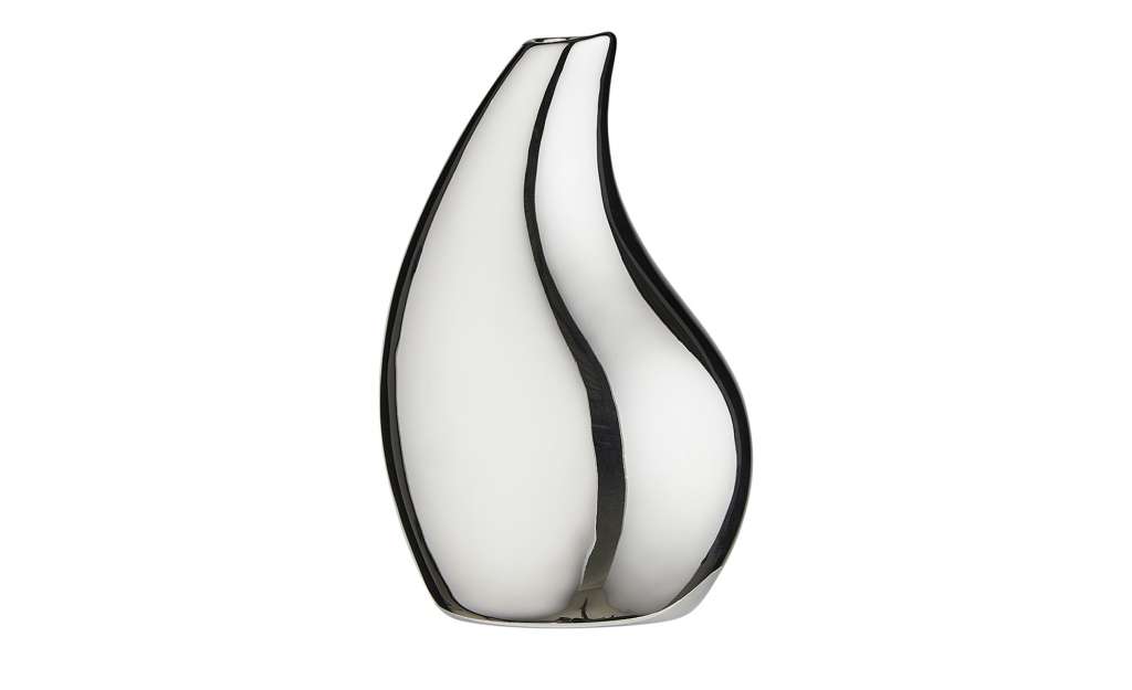 Deko Vase ¦ silber ¦ Steingut ¦ Maße (cm): B: 8,5 H: 12 T: 6,5 Dekoration > Vasen - Höffner
