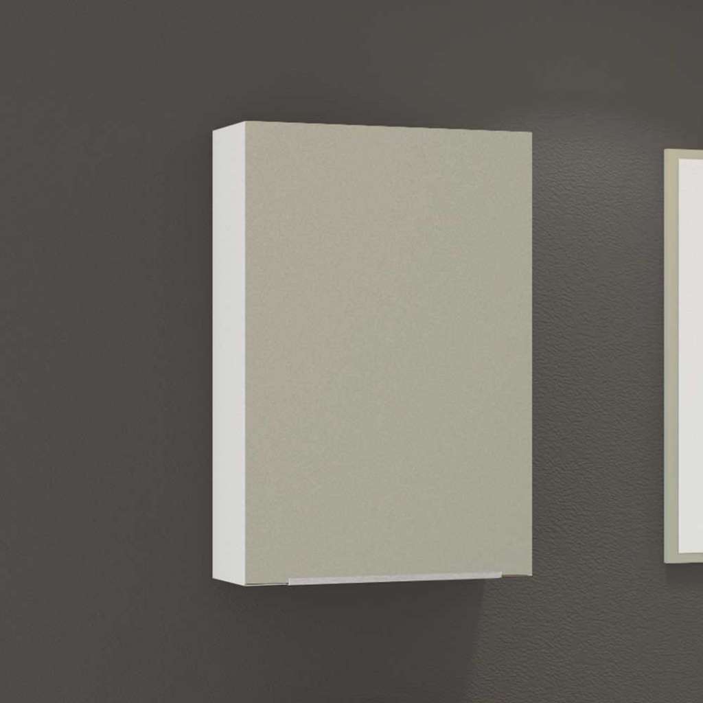Badezimmer Hängeschrank in Grau und Weiß 40 cm breit