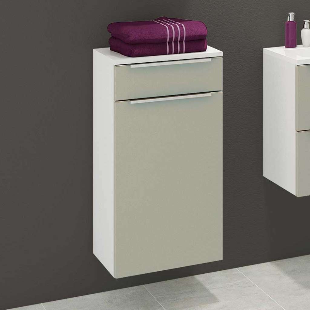 Badezimmerkommode in Grau und Weiß 40 cm breit