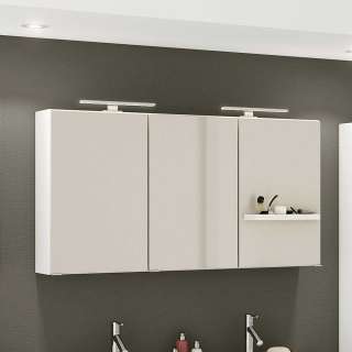 3 türiger Badezimmer Spiegelschrank in Weiß 120 cm breit