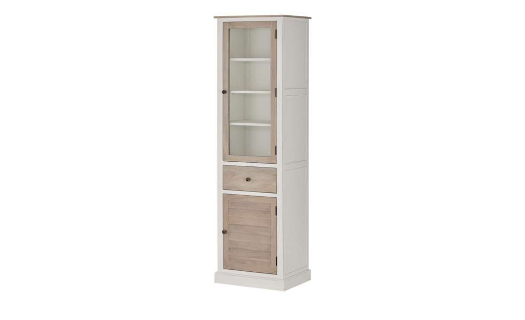Vitrine  Cottage ¦ holzfarben ¦ Maße (cm): B: 60 H: 205 T: 45 Kommoden & Sideboards > Vitrinen - Höffner