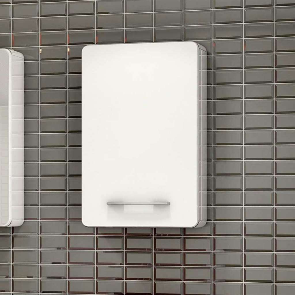 Badezimmer Hängeschrank in Hochglanz Weiß Made in Germany