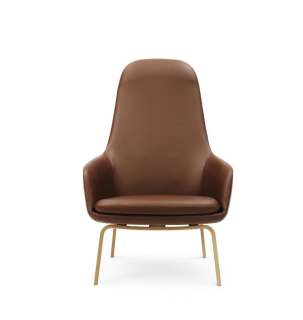 Normann Copenhagen - Era Sessel hoch mit Holzgestell - Leder Tango 41598 - Eiche - indoor