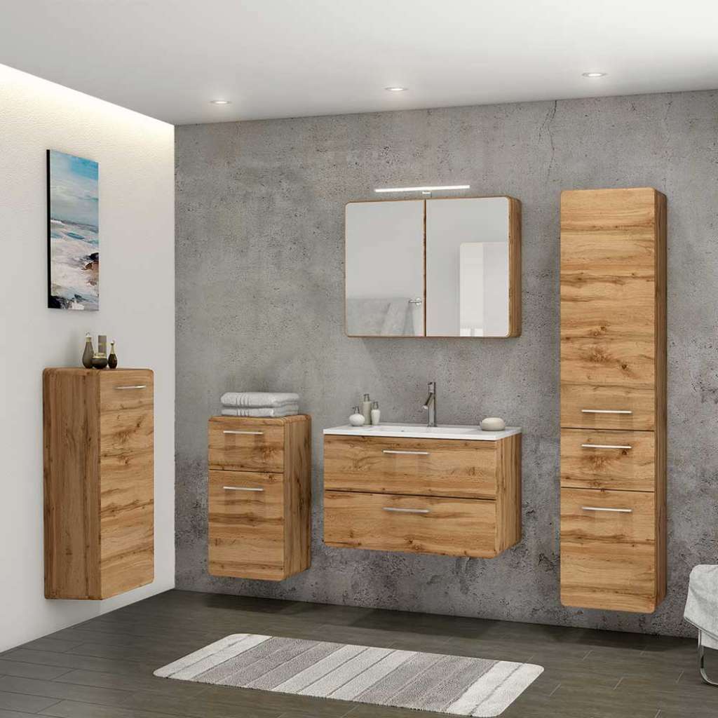 Möbel Komplettset für Badezimmer LED Beleuchtung (5-teilig)