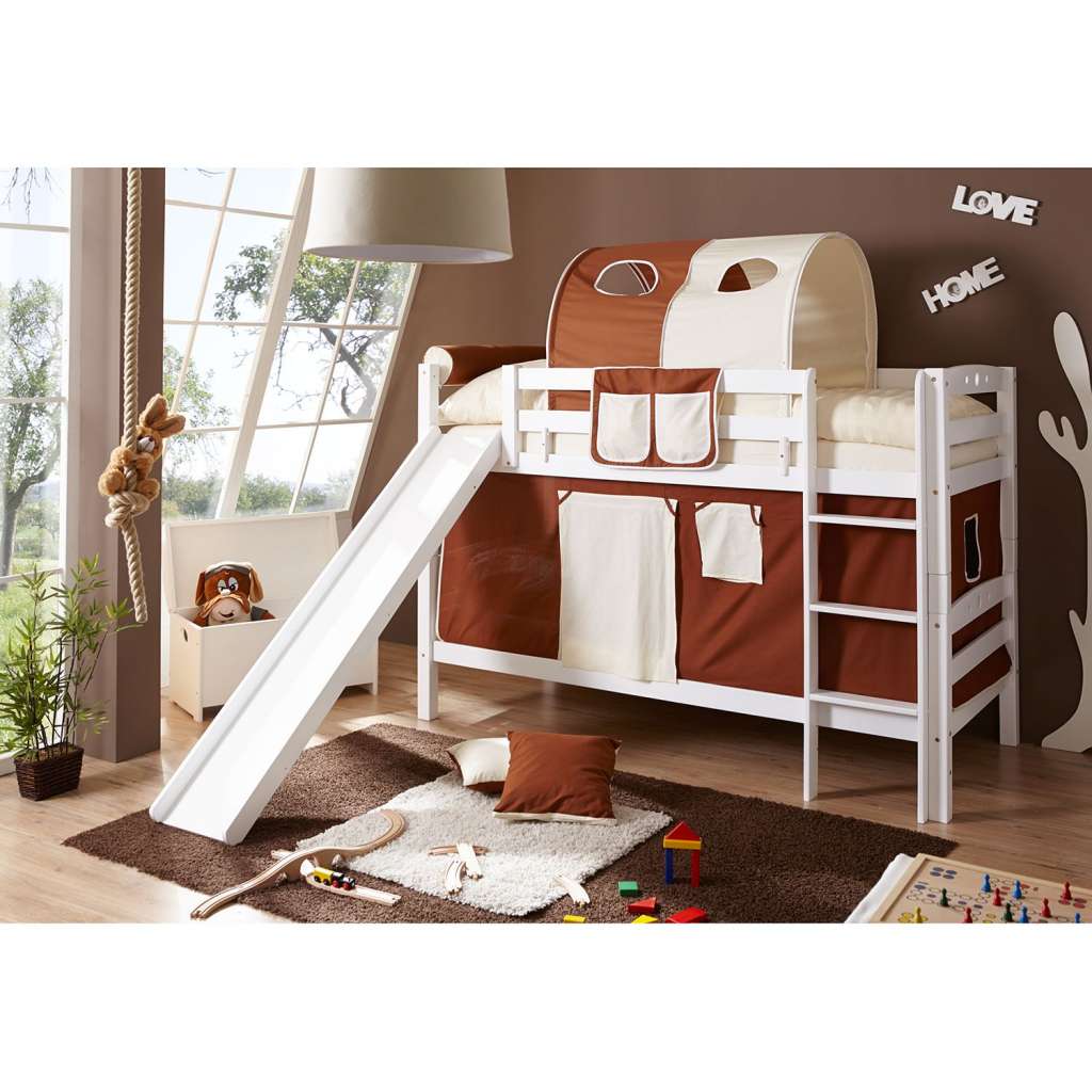 home24 Etagenbett Lupo Braun / Beige