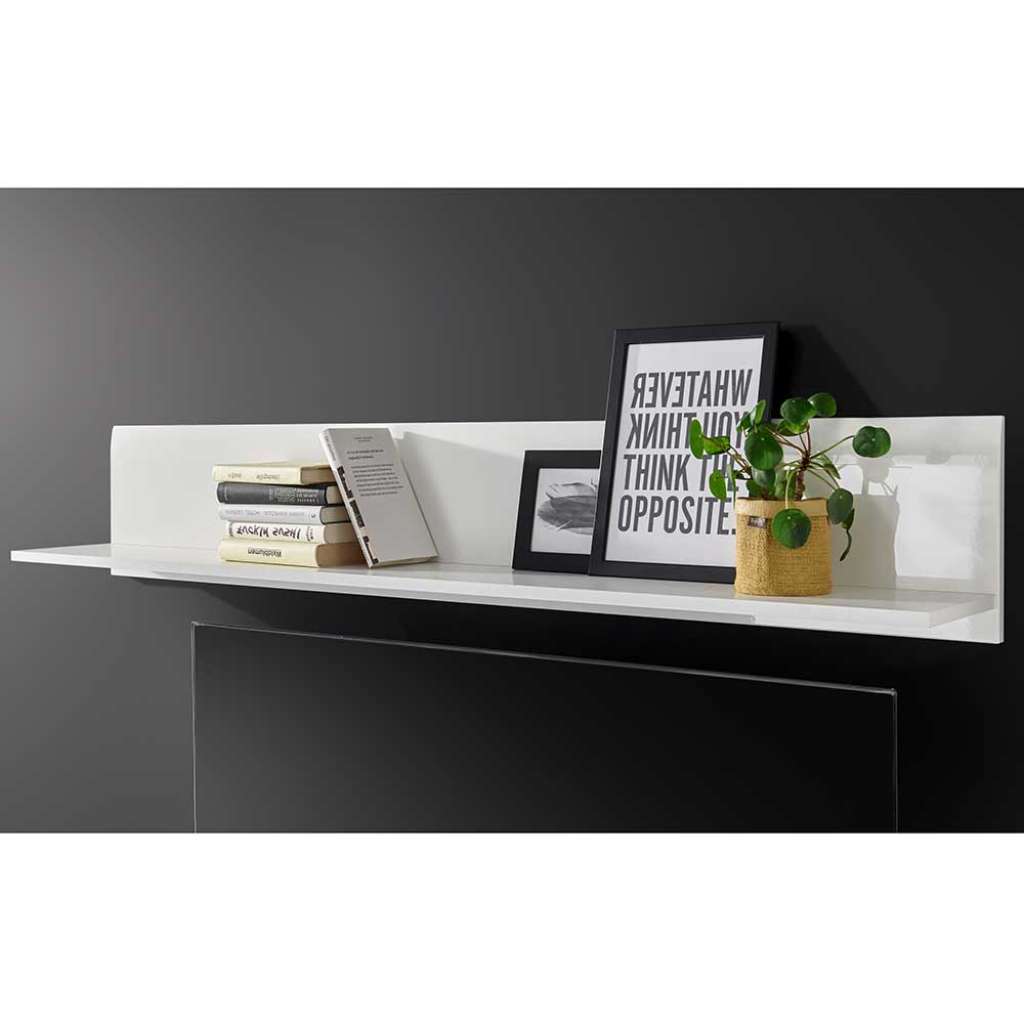 Weißes Wandregal 155 cm breit modern