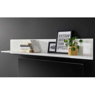 Weißes Wandregal 155 cm breit modern