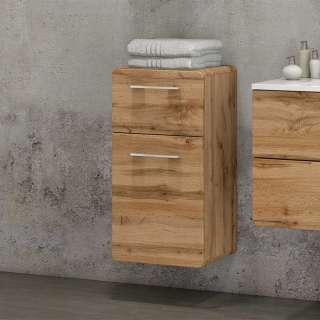 Badezimmer Unterschrank in Wildeichefarben 35 cm tief