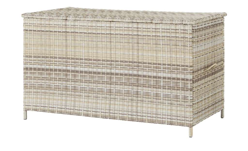 a casa mia Kissenbox  Sylt ¦ creme ¦ Aluminium pulverbeschichtet/ PE-Geflecht ¦ Maße (cm): B: 160 H: 94 T: 85 Garten > Gartenzubehör > Gartenaufbewahrung - Höffner