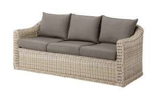 a casa mia Gartensofa  Sylt 1 ¦ beige ¦ Aluminium pulverbeschichtet/ PE-Geflecht ¦ Maße (cm): B: 191 H: 75 T: 81 Garten > Gartenmöbel > Gartenbänke - Höffner