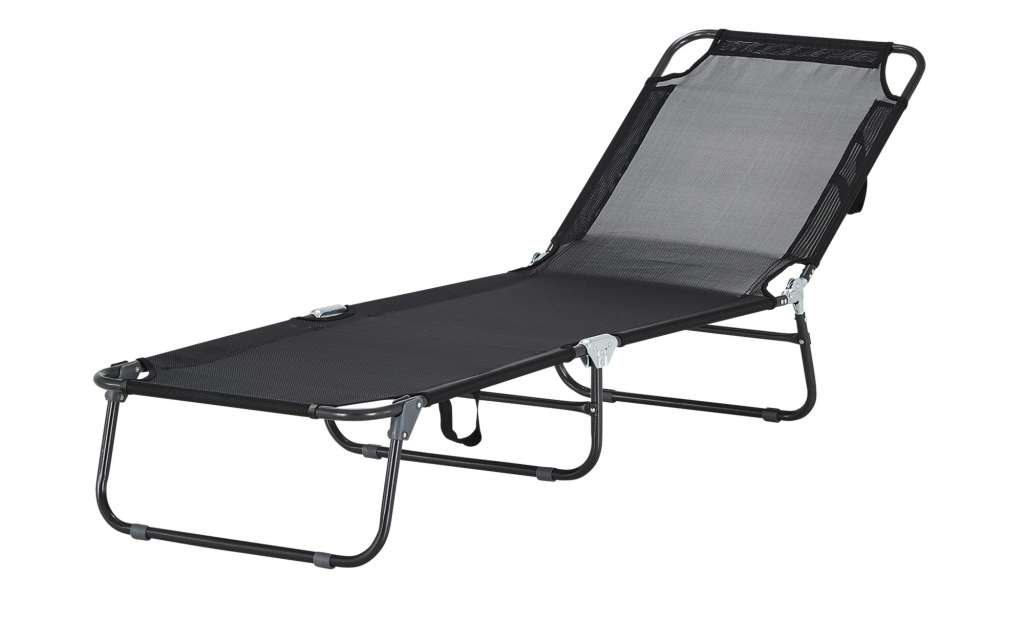 Gartenliege  Braga ¦ schwarz ¦ Maße (cm): B: 53 H: 84 T: 185 Garten > Gartenmöbel > Gartenliegen - Höffner