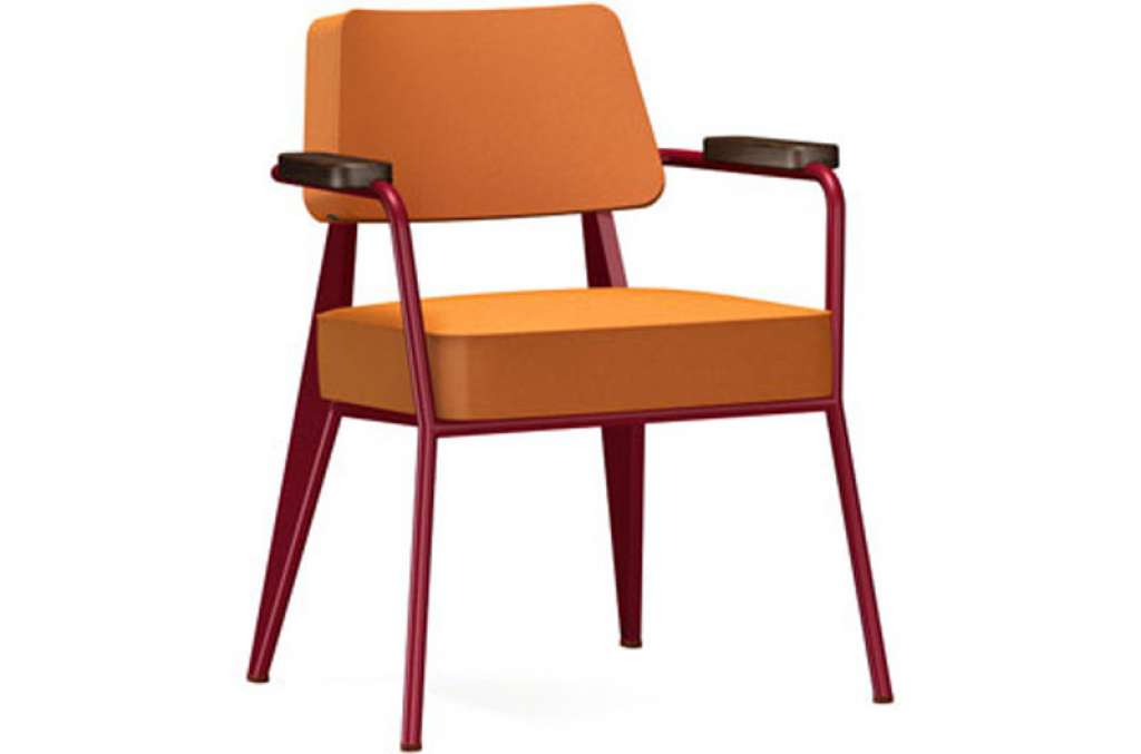 Vitra - Fauteuil Direction - Eiche dunkel/japanese red/cognac - indoor