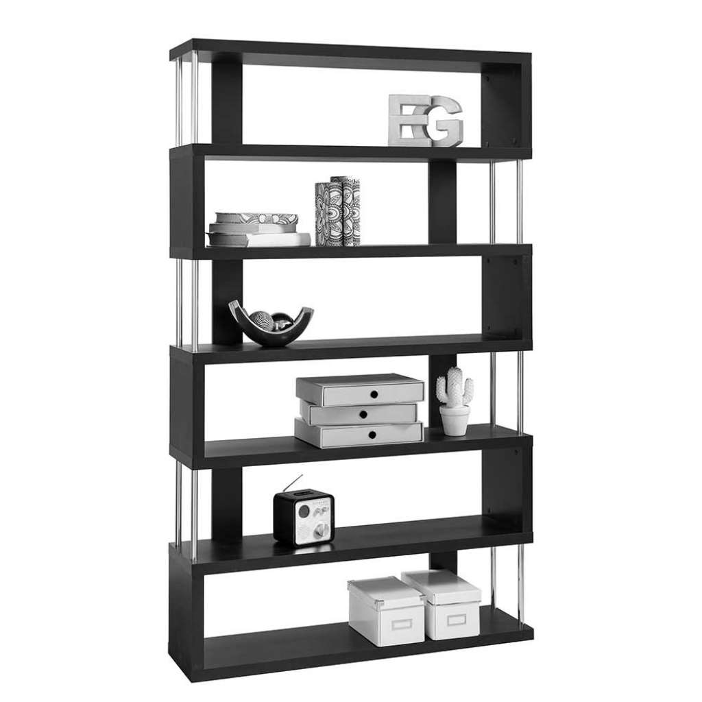 Design Buchregal in Schwarz 110 cm breit