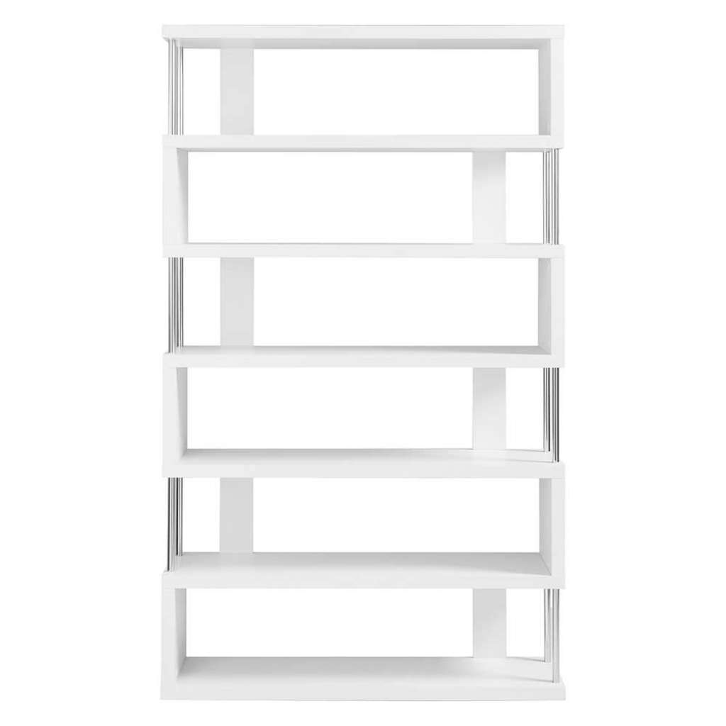 Design Bücherregal in Weiß 110 cm breit