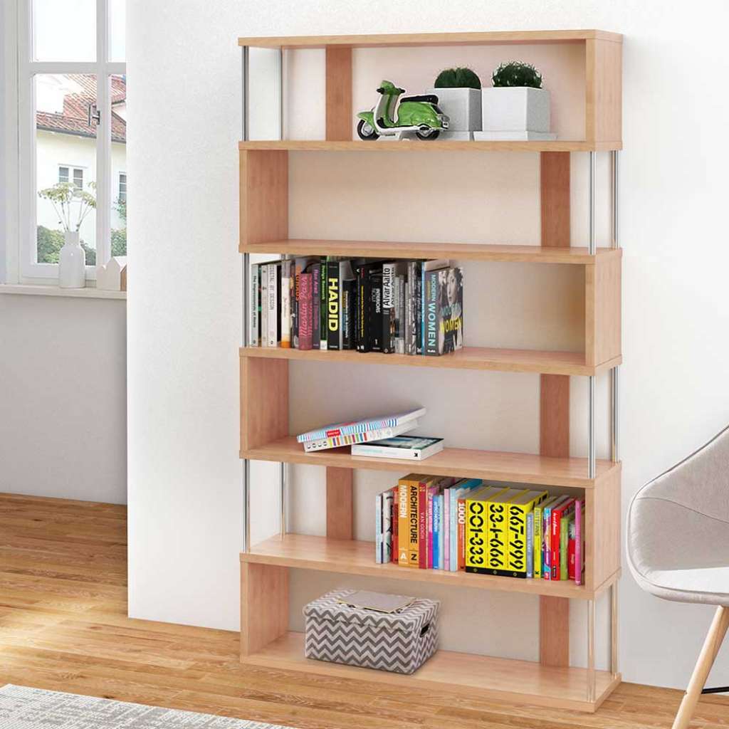 Wohnzimmer Regal in Buchefarben 110 cm breit