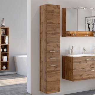 Midischrank für Badezimmer Wildeichefarben