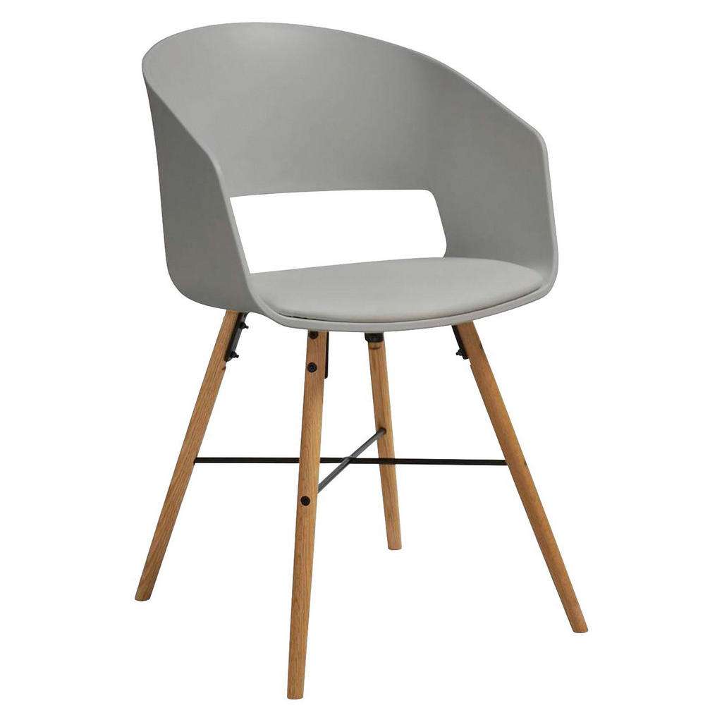 STUHL Lederlook Grau