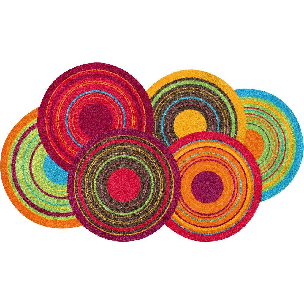 FUßMATTE 70/120 cm Graphik Multicolor