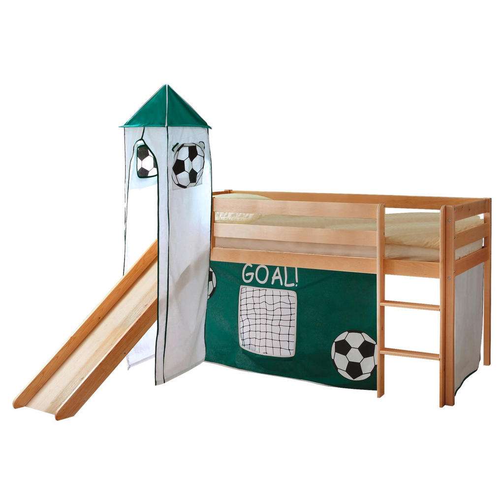 SPIELBETT Kiefer massiv 90/200 cm Grün, Kieferfarben