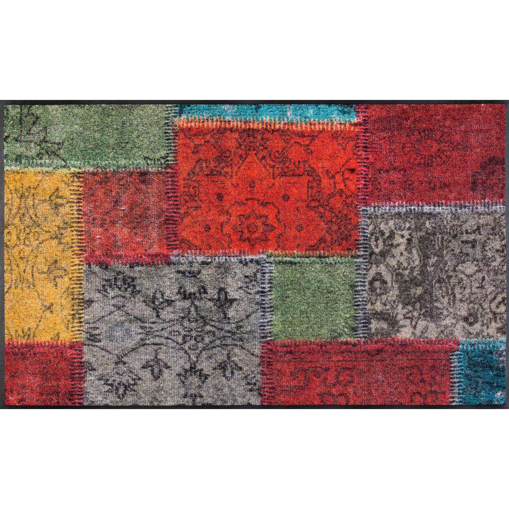 FUßMATTE 75/120 cm Patchwork Multicolor