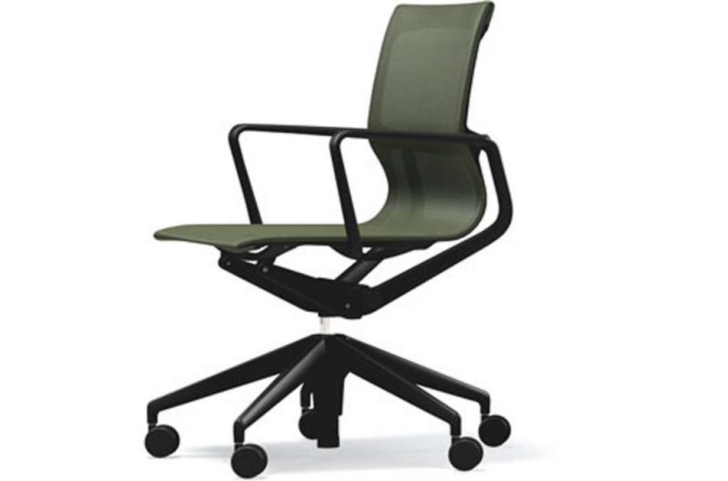 Vitra - Physix Bürodrehstuhl - RollehartTeppichboden-Aluminiumfuss beschichtet deep black-03 schilf-Rahmen 12deep black - indoor