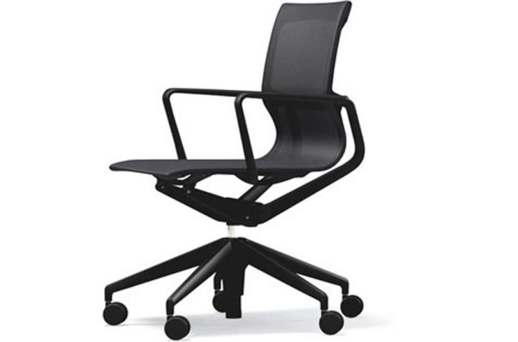 Vitra - Physix Bürodrehstuhl - RollehartTeppichboden-Aluminiumfuss beschichtet deep black-05 carbon-Rahmen 12deep black - indoor