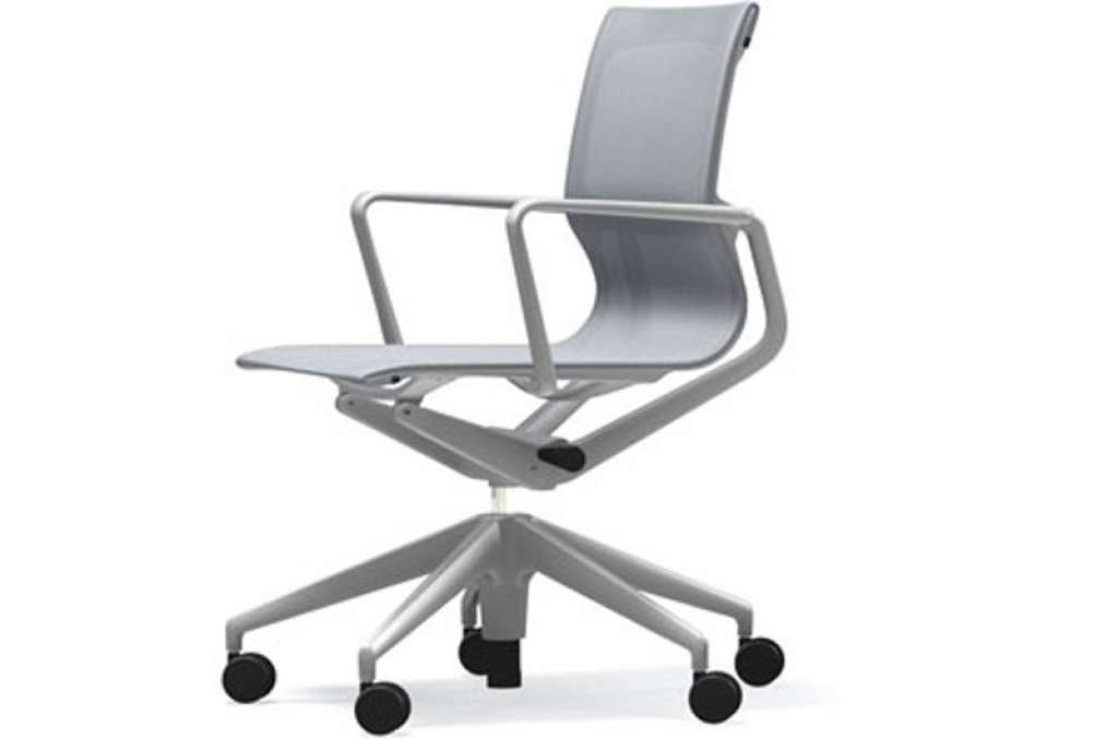 Vitra - Physix Bürodrehstuhl - RollehartTeppichboden-Aluminiumfuss beschichtet soft grey-01 silber-Rahmen 53soft grey - indoor
