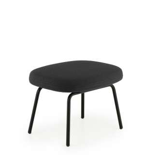 Normann Copenhagen - Era Hocker mit Stahlgestell - Stoff Breeze Fusion 4004 - Schwarz - indoor