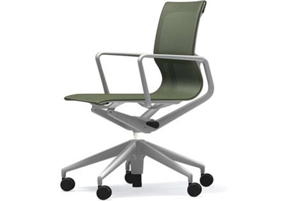 Vitra - Physix Bürodrehstuhl - RollehartTeppichboden-Aluminiumfuss beschichtet soft grey-03 schilf-Rahmen 53soft grey - indoor