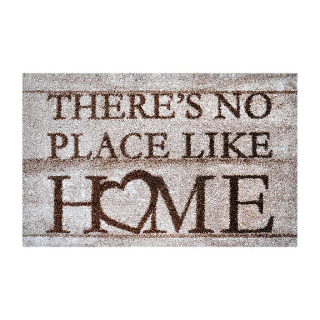 FUßMATTE 75/50 cm Schriftzug Braun, Beige