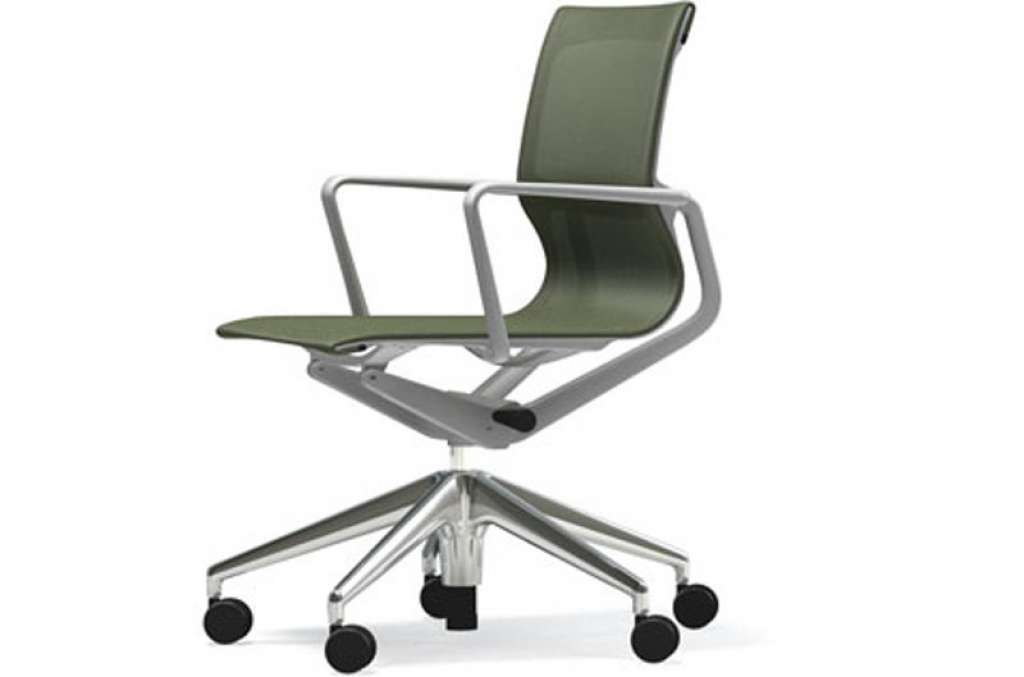 Vitra - Physix Bürodrehstuhl - Rolleweich-für-Hartboden-Aluminiumfuss poliert-03 schilf-Rahmen 53soft grey - indoor