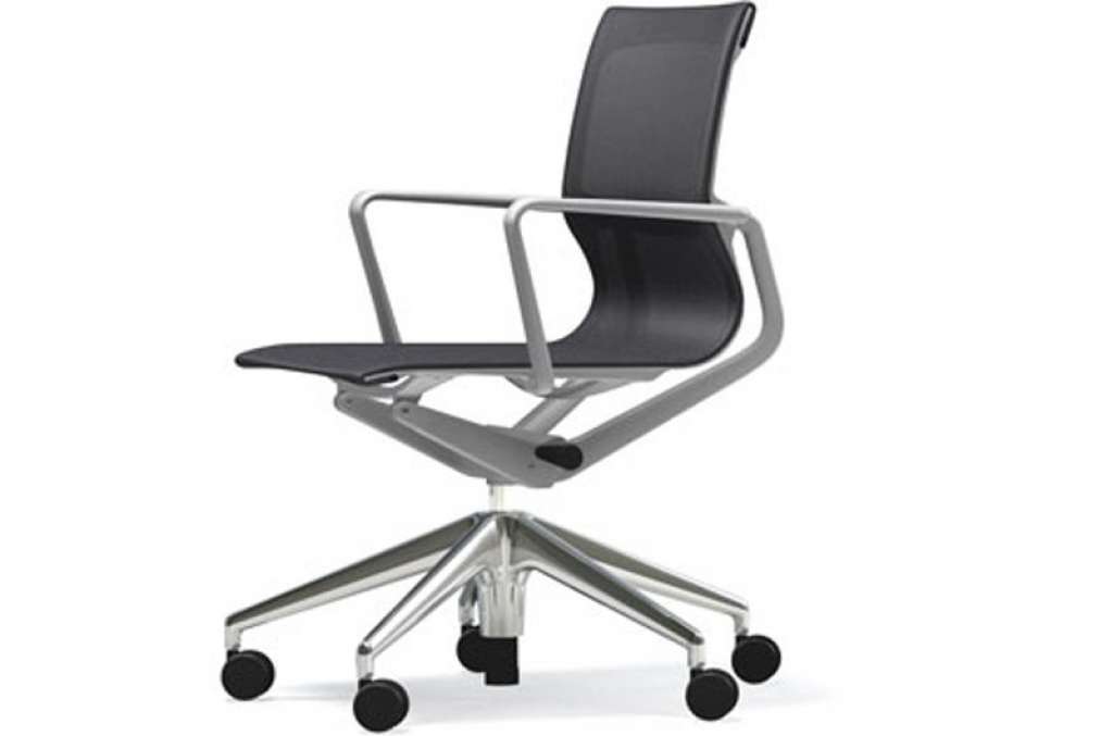 Vitra - Physix Bürodrehstuhl - Rolleweich-für-Hartboden-Aluminiumfuss poliert-05 carbon-Rahmen 53soft grey - indoor