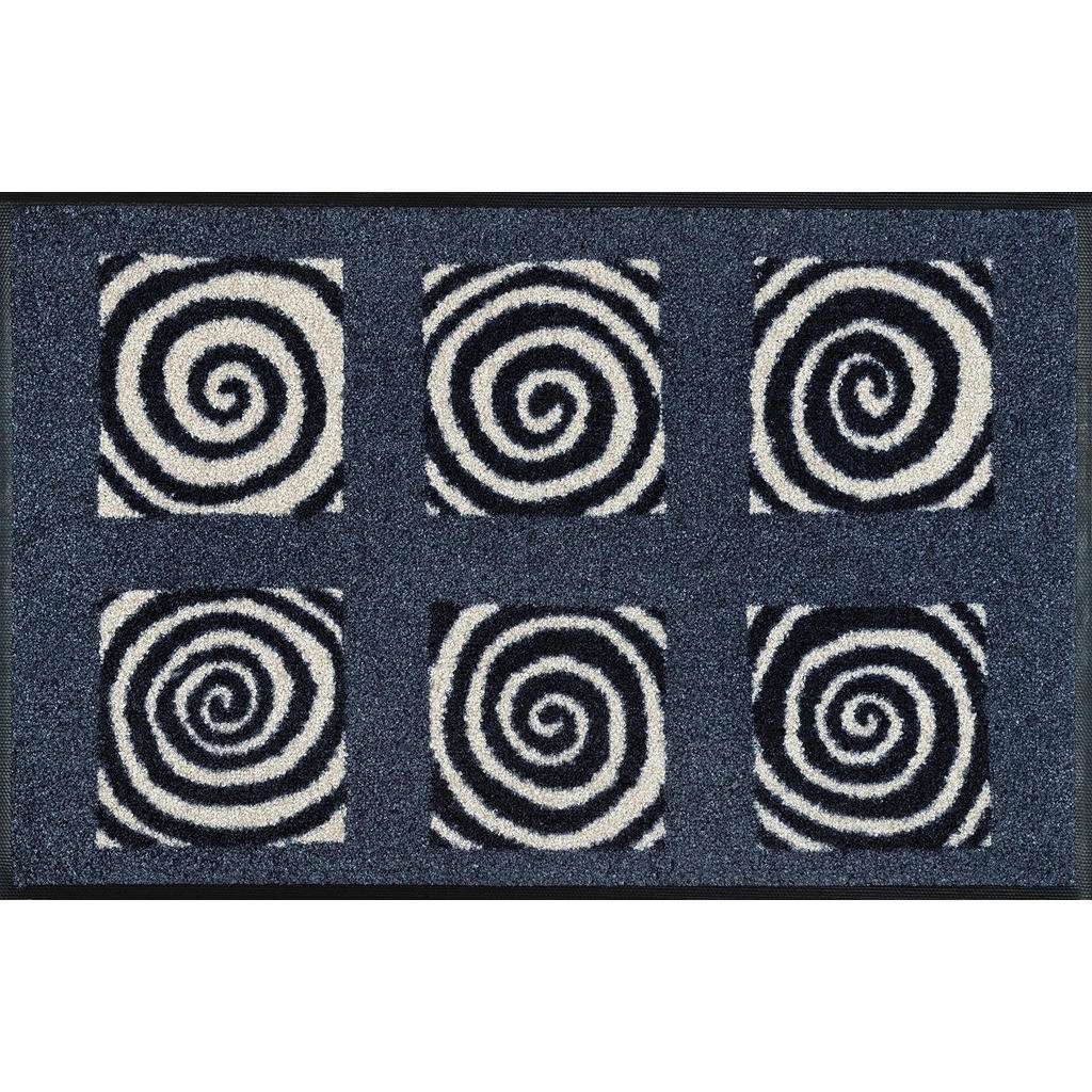 FUßMATTE 50/75 cm Graphik Dunkelblau