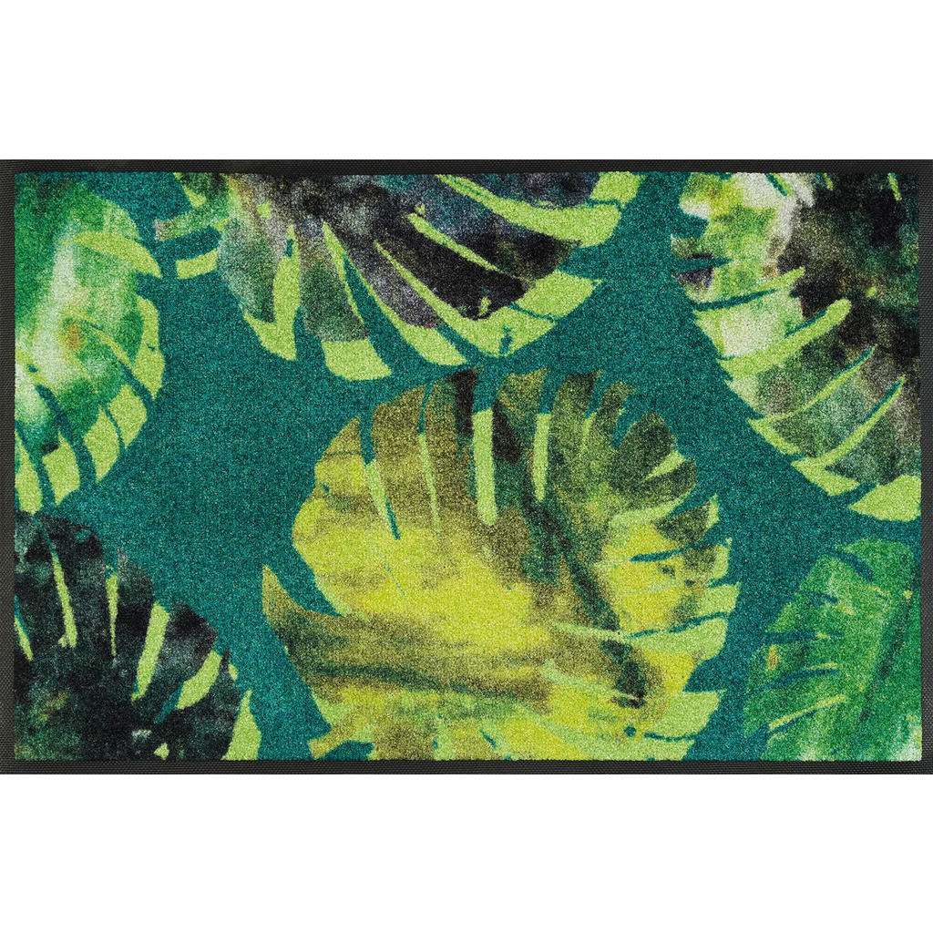 FUßMATTE 50/75 cm Floral Grün