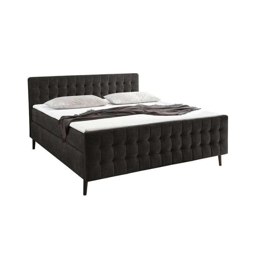 BOXSPRINGBETT Velours, Mikrofaser 160/200 cm INKL. Topper