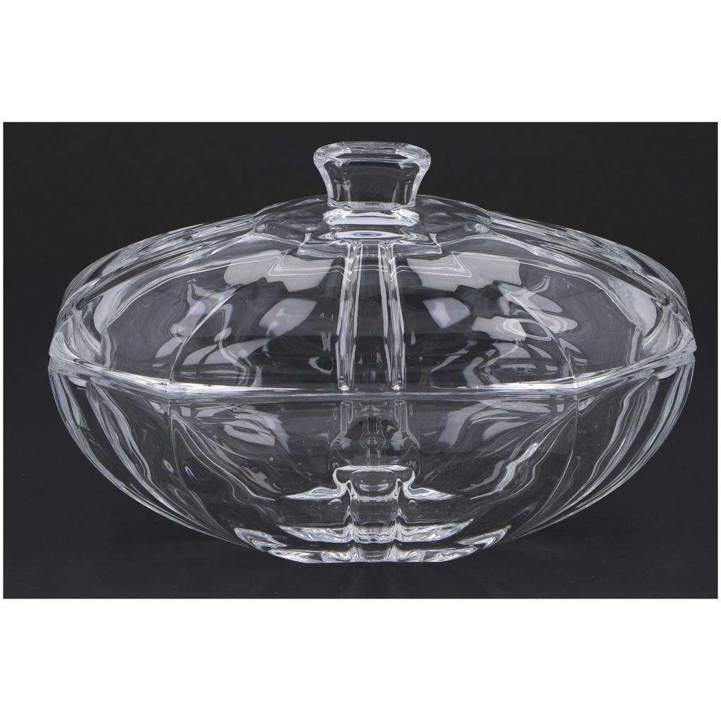 Schale mit Deckel Glas