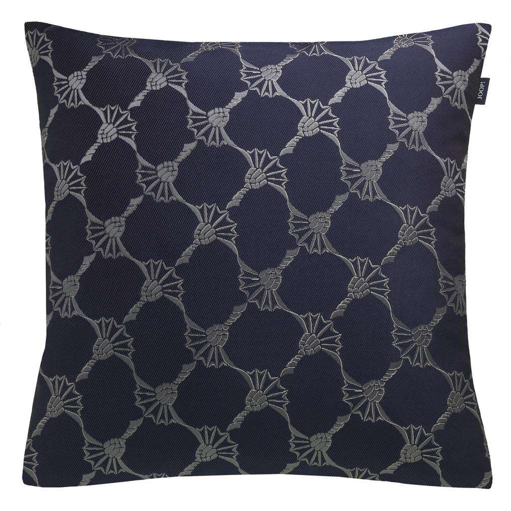 KISSENHÜLLE Dunkelblau, Beige 50/50 cm