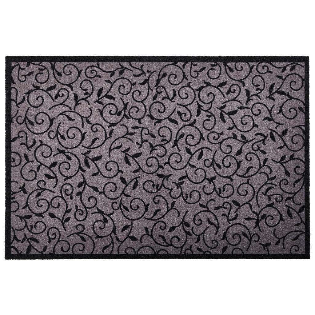 FUßMATTE 60/90 cm Ranken Grau
